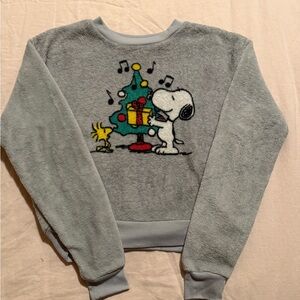 Christmas Peanuts Gray Fleece Sweater